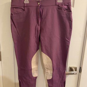 Smartpak Hadley Purple Knee patch breeches 38R